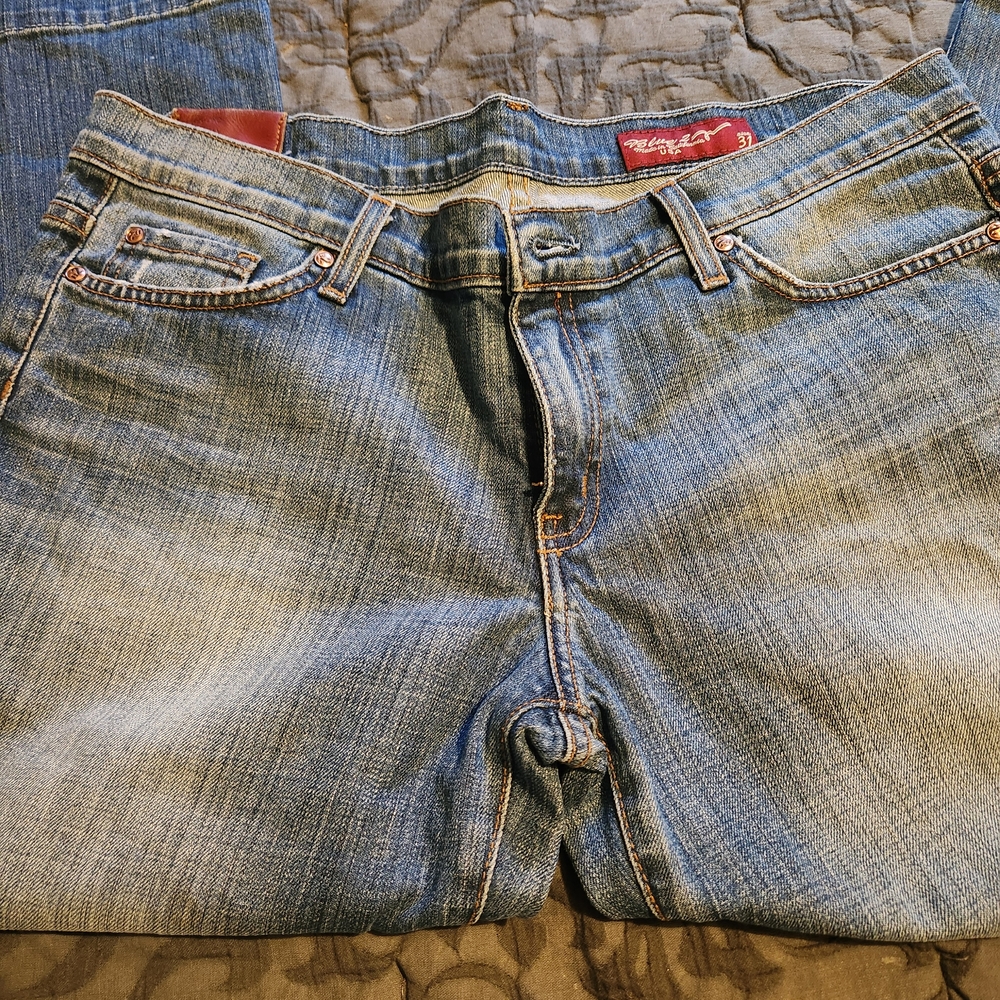 WOMENS BLUE 2 CROPPED JEANS